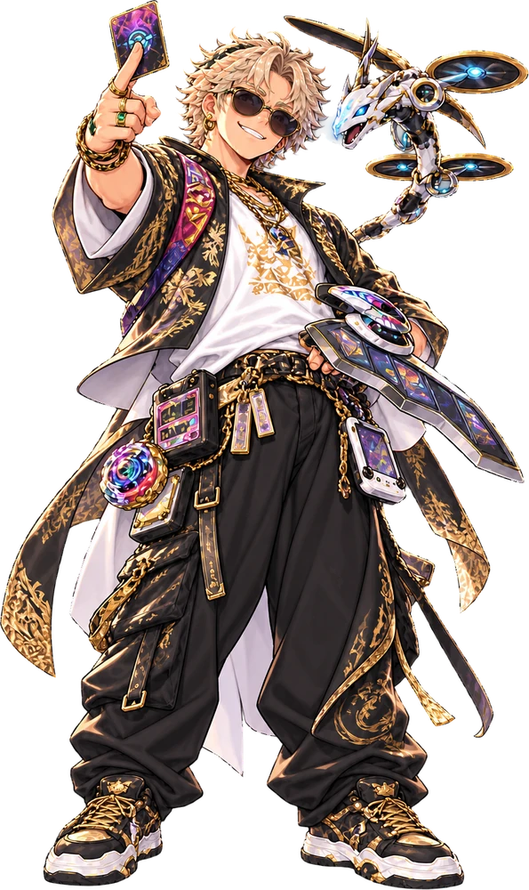 Full-length illustration of Tamotsu (a fictional character)